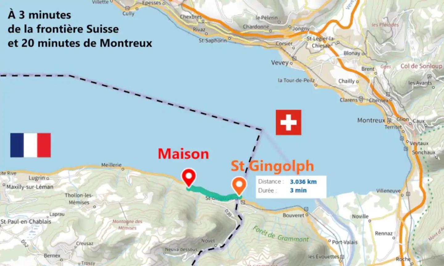 Chez Malou & Hugo Vue Lac Proche Suisse & Stations ! Saint-Gingolph Eksteriør bilde